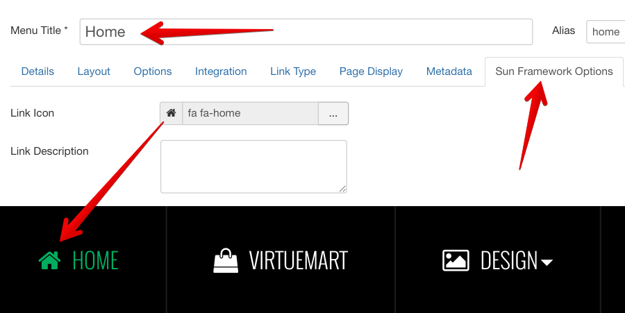 Main Menu Icons Settings